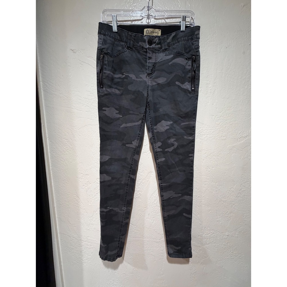 Democracy Womens Grey Camo Ab technology Skinny Pants Size 6 Zipper Detail